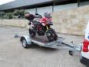 Motorradanhänger 2,50m x 1,30m 750 kg ERDE