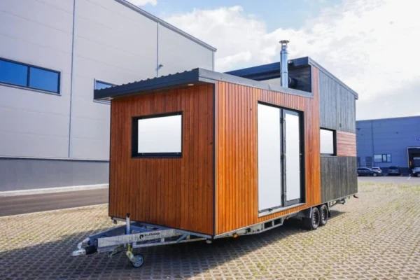 Tiny House Loft casa móvil 25m2 autónomo (estufa de pellets + techo solar) - Imagen 4