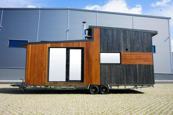 Tiny House Loft casa móvil 25m2 autónomo (estufa de pellets + techo solar) - Imagen 7