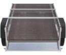 Unitrailer Gartenanhänger 150 KIPP 150x106 cm (mit flacher Plane, Planenstützen, Stützrad)